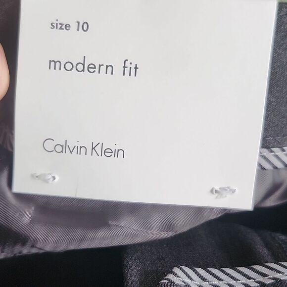 Calvin Klein NWT Modern Fit Charcoal Gray Trouser Dress Pants, 10 - Picture 6 of 11